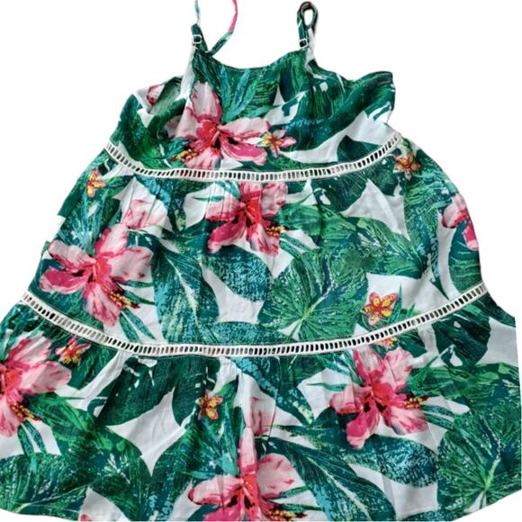 2 For $5 Sale GB Girls Green And Pink Floral Sundress  Size Small - Picture 9 of 10